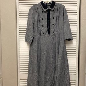 Grey button dress